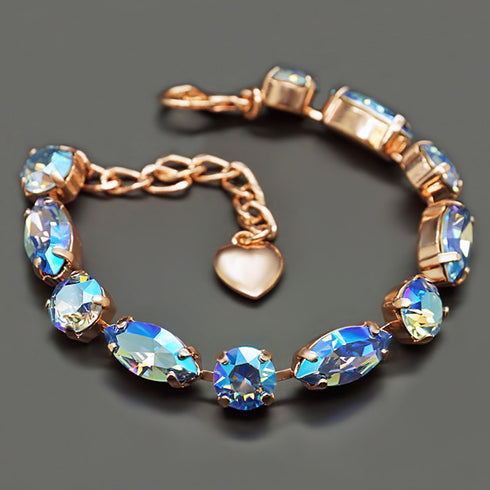 Aproce "Šiks II (Light Sapphire Shimmer)" ar Swarovski™ kristāliem